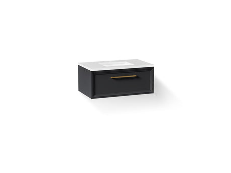 Lodern® 36" wall-hung bathroom vanity cabinet with sink and quartz top