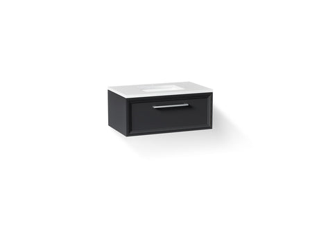 Lodern® 36" wall-hung bathroom vanity cabinet with sink and quartz top