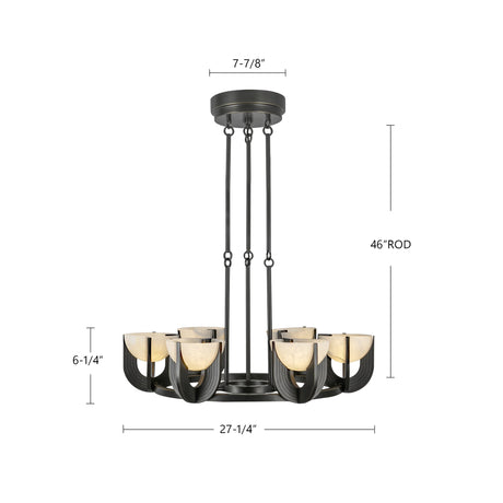 Alora Colette 27-in Chandelier