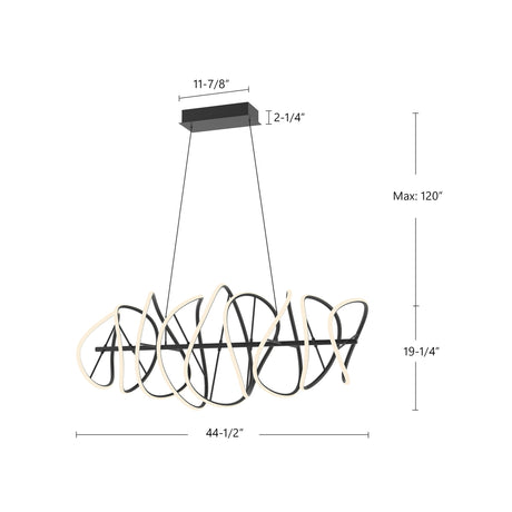 Kuzco Collide 44-in Chandelier