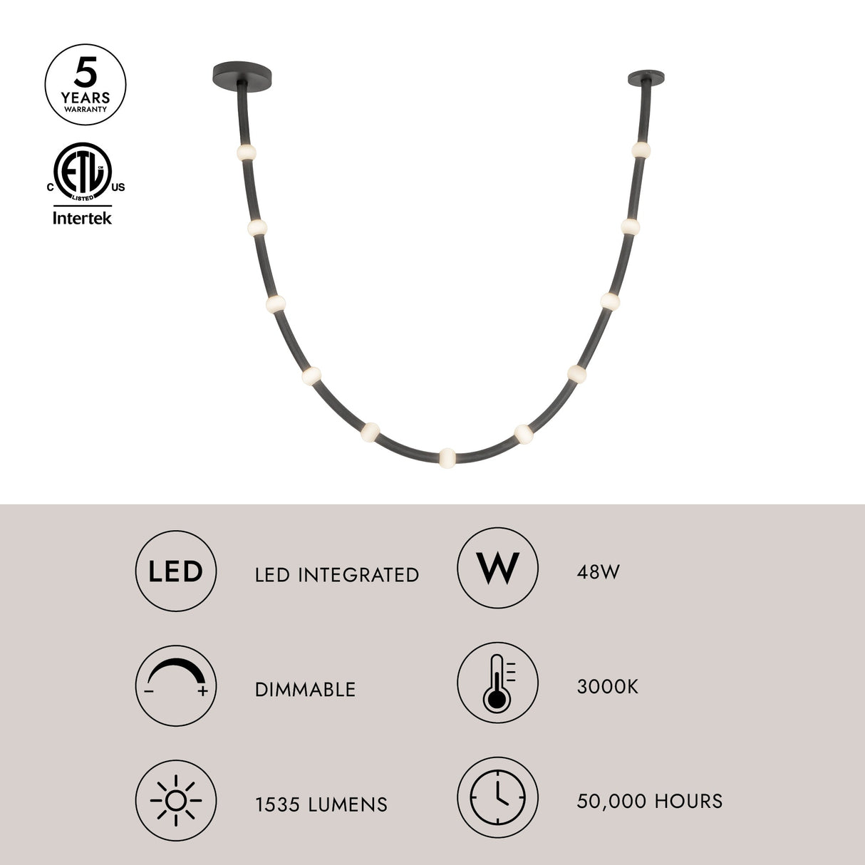 Kuzco Corda 10-ft Pendant
