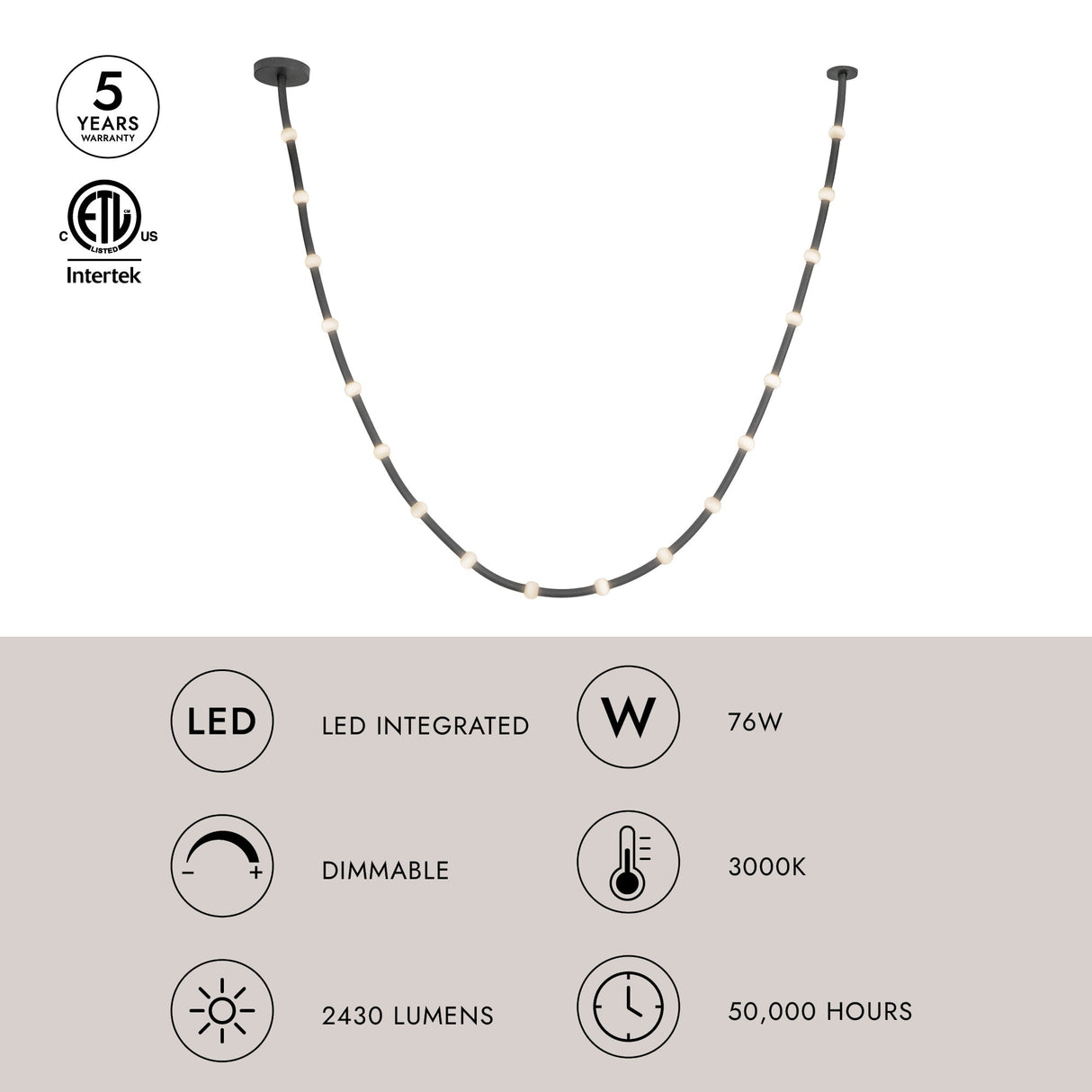 Kuzco Corda 17-ft Pendant