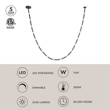 Kuzco Corda 17-ft Pendant