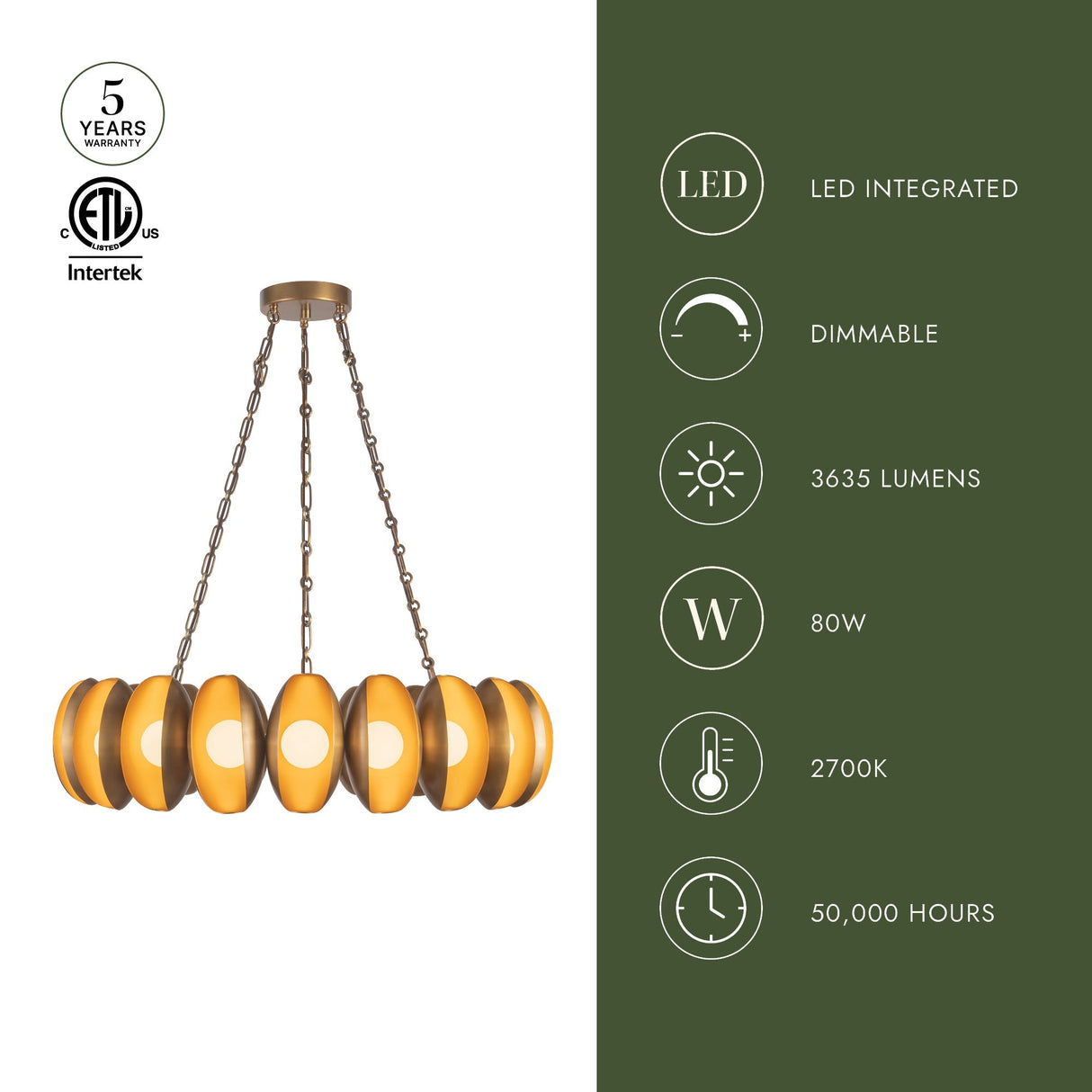 Alora Cortez 37-in Chandelier