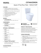 AquiaIV Toilet - 1.28 GPF & 0.9 GPF, Elongated Bowl - New