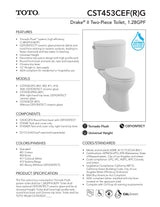 Drake II Two-Piece Toilet, Round Bowl, 1.28 GPF