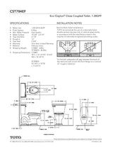 Eco Clayton Two-Piece Toilet, 1.28 GPF, Elongated Bowl