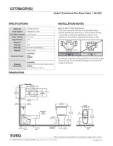 Drake Transitional Two-piece Toilet, 1.28 GPF, Elongated Bowl - Universal Height