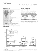 Drake Transitional Two-piece Toilet, 1.28 GPF, Elongated Bowl