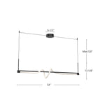 Kuzco Cursive 54-in Linear Pendant