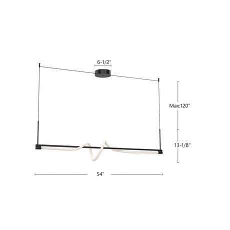 Kuzco Cursive 54-in Linear Pendant