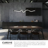 Kuzco Cursive 54-in Linear Pendant