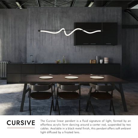 Kuzco Cursive 54-in Linear Pendant