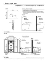 APWASHLET+ C2 Wall-Hung Toilet - 1.28 GPF & 0.9 GPF