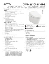 APWASHLET+ C5 Wall-Hung Toilet - 1.28 GPF & 0.9 GPF