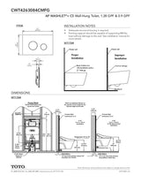 APWASHLET+ C5 Wall-Hung Toilet - 1.28 GPF & 0.9 GPF