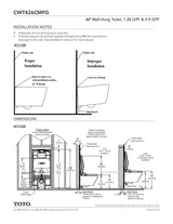AP Wall-Hung Dual-Flush Toilet, 1.28 GPF & 0.9 GPF with DUOFITIn-Wall Tank Unit