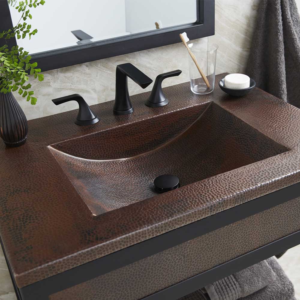 Cozumel Vanity Top in Antique Copper