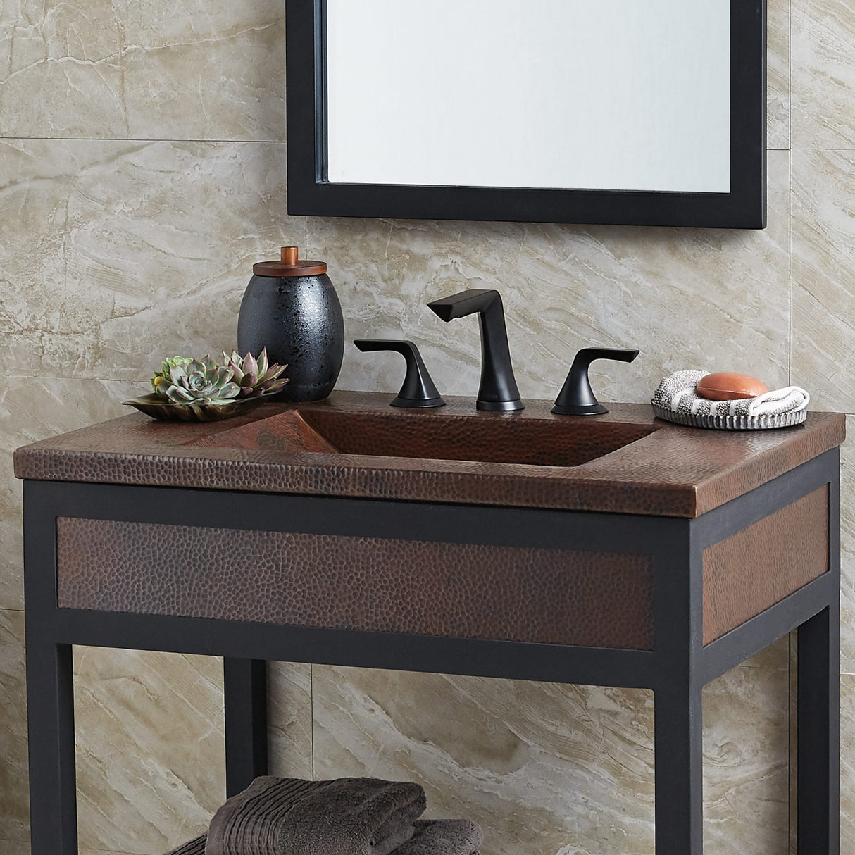 Cozumel Vanity Top in Antique Copper