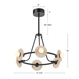 Alora Dahlia 28-in Chandelier