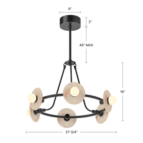 Alora Dahlia 28-in Chandelier