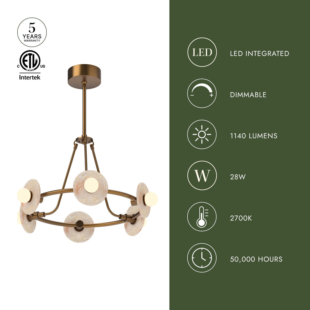 Alora Dahlia 28-in Chandelier