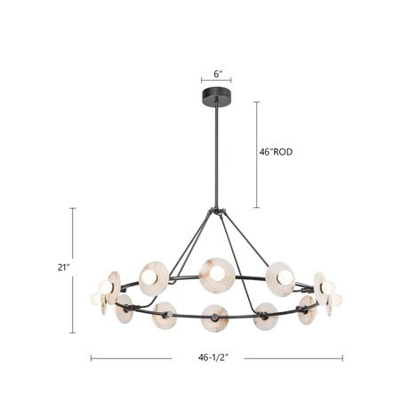 Alora Dahlia 46-in Chandelier