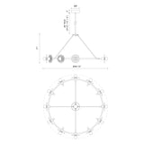 Alora Dahlia 46-in Chandelier