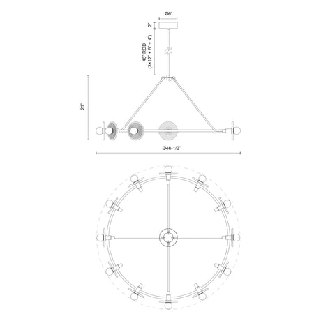 Alora Dahlia 46-in Chandelier