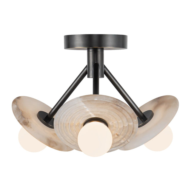 Alora Dahlia 13-in Semi-Flush Mount