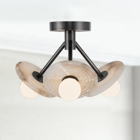 Alora Dahlia 13-in Semi-Flush Mount