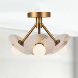 Alora Dahlia 13-in Semi-Flush Mount