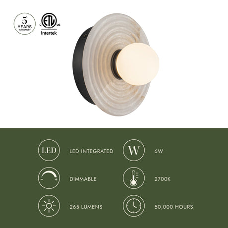Alora Dahlia 6-in Wall/Vanity Light