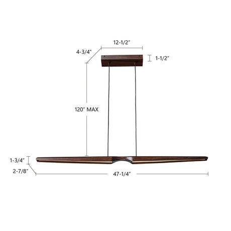Kuzco Dakota 47-in Linear Pendant