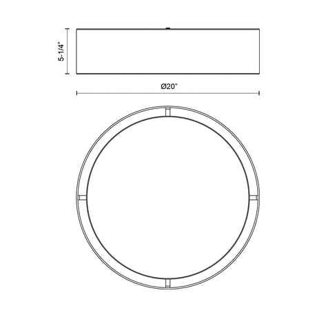Kuzco Dalton 20-in Flush Mount