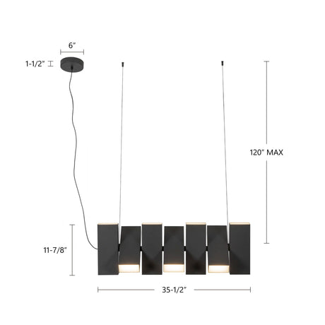 Kuzco Domino 35-in Linear Pendant