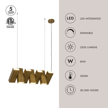 Kuzco Domino 35-in Linear Pendant