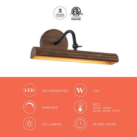 Alora Mood Dottie 14-in Wall/Picture Light