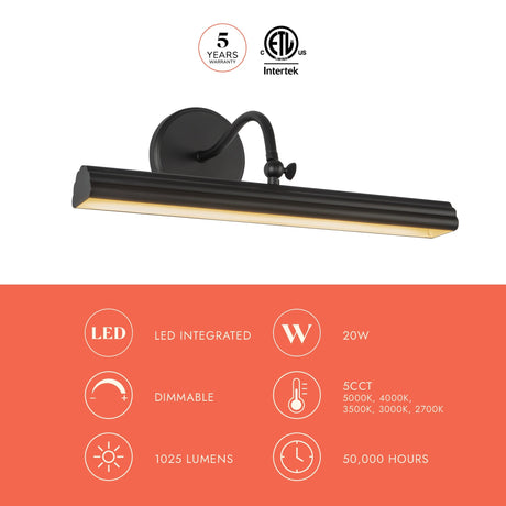 Alora Mood Dottie 18-in Wall/Picture Light