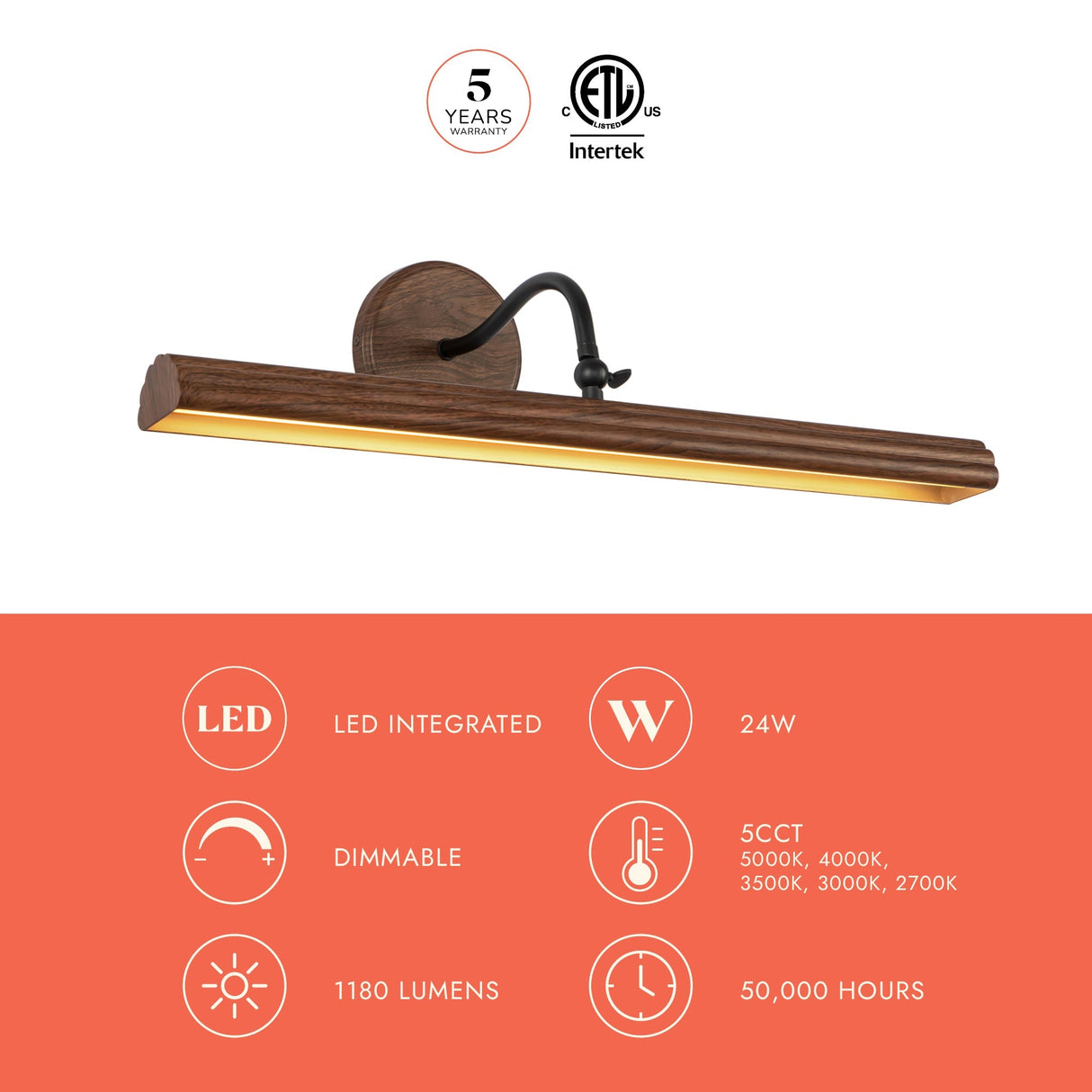 Alora Mood Dottie 24-in Wall/Picture Light