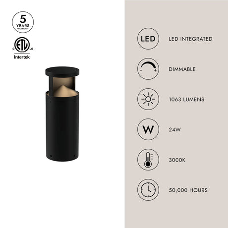 Kuzco Dover 17-in Exterior Bollard