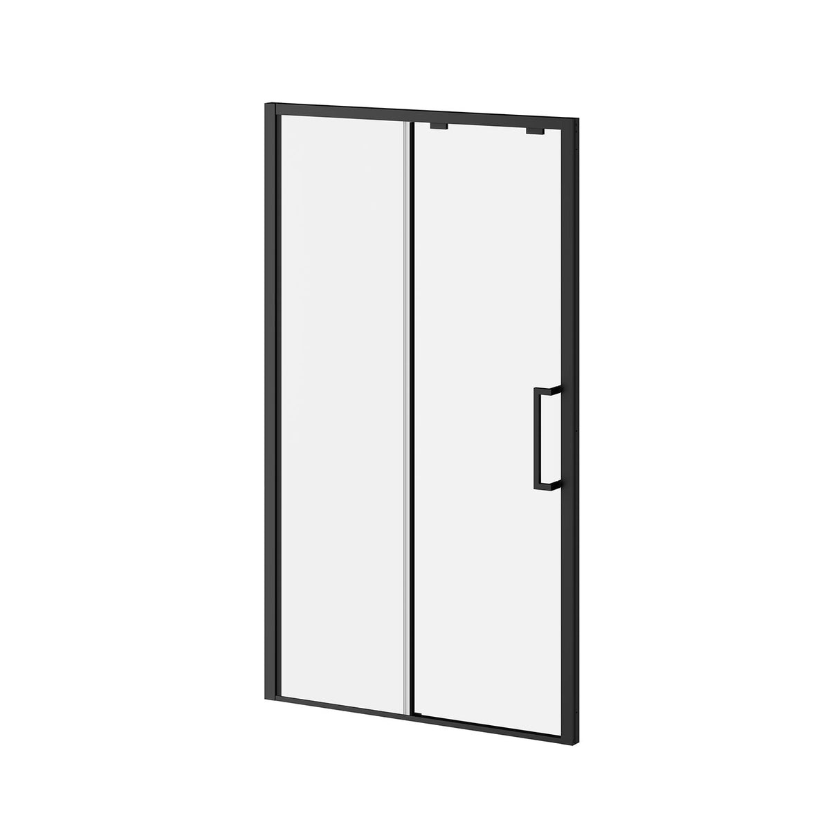 IKONIK 48 inchesx79 inches Sliding Shower Door Duraclean Glass with Fixed Panel and Mobile Panel for Alcove Installation (Reversible) Matte Black