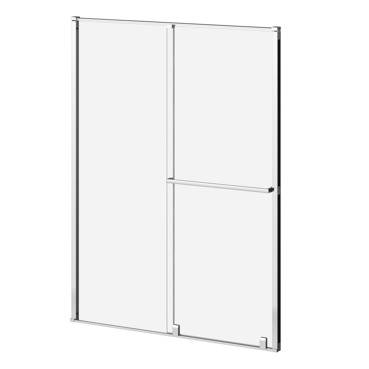 BALANCIA (Box 2 of 2) 60 inchesx79 inches Sliding Shower Door Duraclean Glass - Mobile Panel for Alcove Installation (Reversible) Bright Chrome