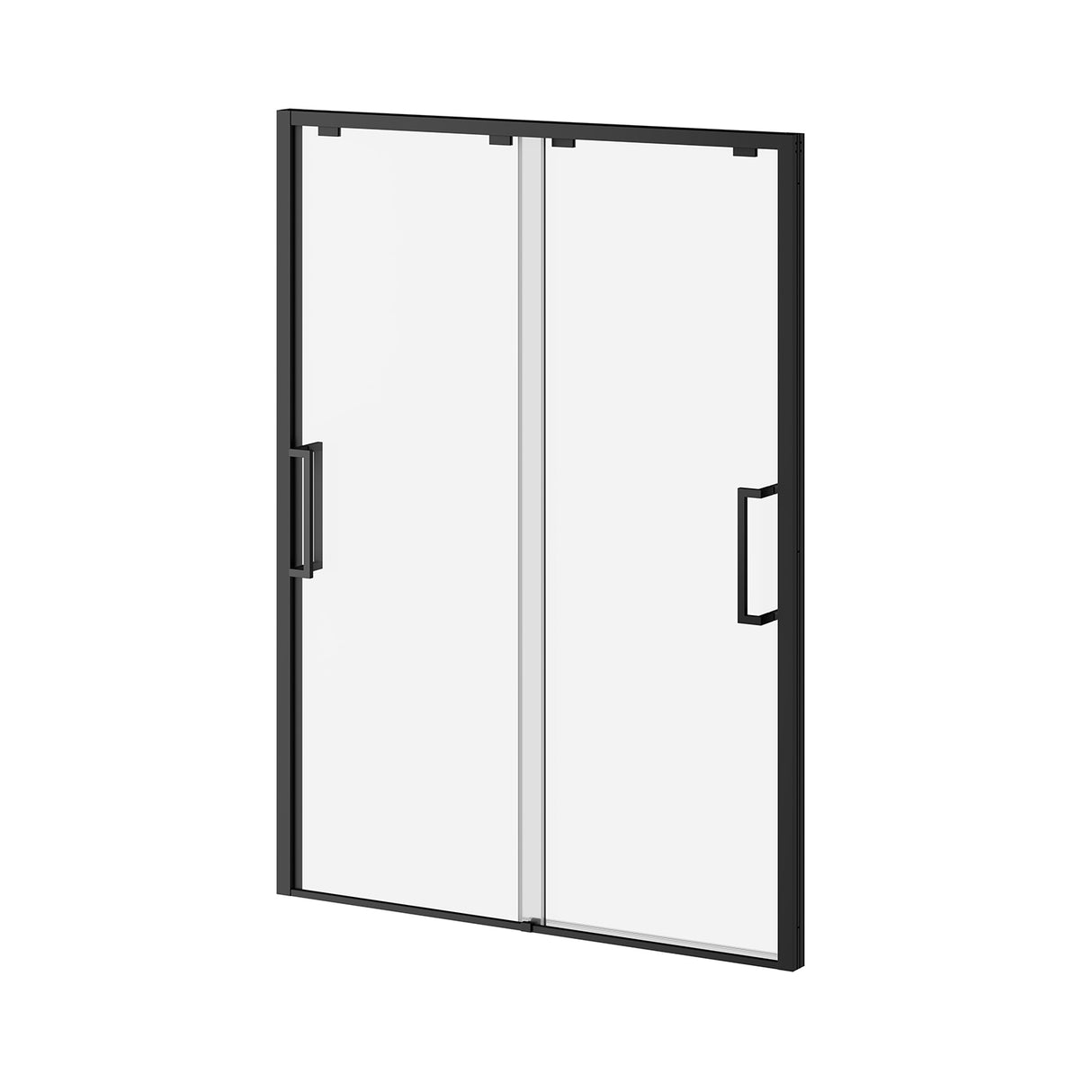 IKONIK Bypass (Box 1 of 2) 60 inchesx79 inches Sliding Shower Door Duraclean Glass - One Mobile Panel with Jambs for Alcove Installation (Reversible) Matte Black