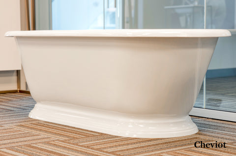 SANDRINGHAM Cast Iron Bathtub with Faucet Holes 2162-W