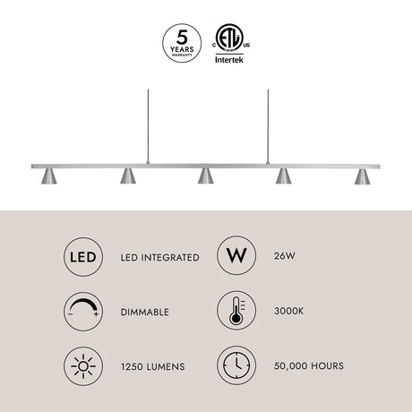 Kuzco Dune 47-in Linear Pendant