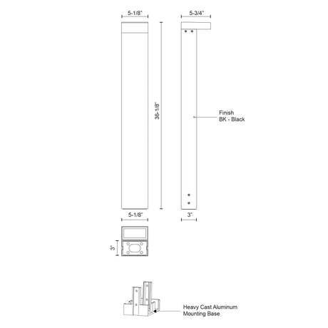 Kuzco Evans 36-in Exterior Bollard