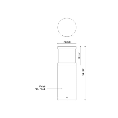 Kuzco Chadworth 18-in Exterior Bollard