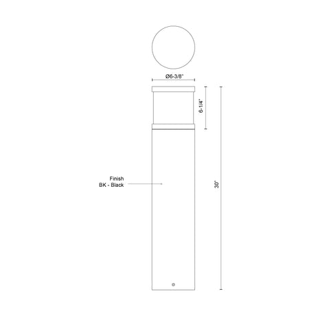 Kuzco Chadworth 30-in Exterior Bollard