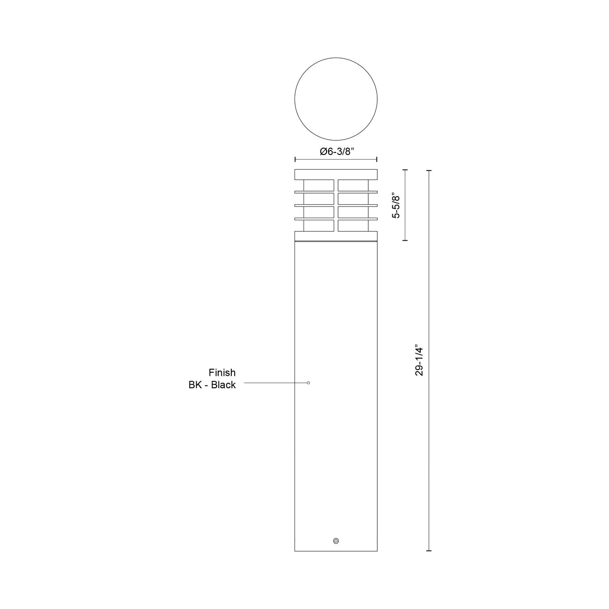 Kuzco Blaine 29-in Exterior Bollard